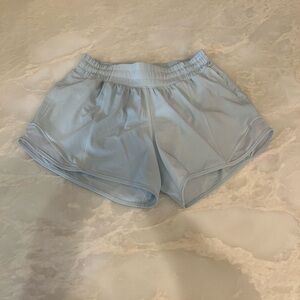 lululemon athletica Hotty Hot Light Blue Athletic Shorts 4 inch